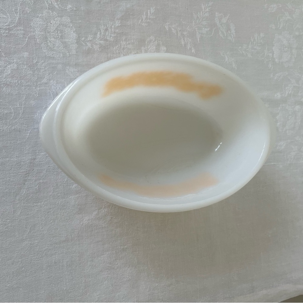 Vintage Glasbake 1 QT. White and Yellow Floral Baking Casserole Dish - Picture 6 of 14